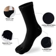 thumbnail image 2 of Yawlsow 6 Pairs Mens Toe Socks, Soft Cotton Crew Five Finger Socks for Running, 2 of 6