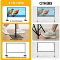 thumbnail image 3 of Outdoor Projector Screen with Stand, 120 inch Portable Projection Kit 16:9 4K HD Wrinkle- Indoor Outdoor Movie Screen with Carry Bag for Home Theater and Backyard Movie Night, 3 of 6