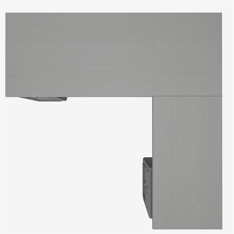 Bush Furniture Fairview 60W L Shaped Desk with Drawers and Storage Cabinet, Gray
