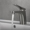 thumbnail image 4 of DAX Brass Single Handle Bathroom Faucet, Brushed Nickel, 4 of 5