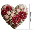 thumbnail image 3 of Heart Shaped Floral Throw Pillow,Romantic Soft Cushion with Elegant Heart Design,Cozy Floral Patterns and Comfortable Fabric,Perfect Home Decor Accent for Couch Bed or Valentine’s Day Gift-C, 3 of 7