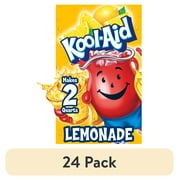 (24 pack) Kool-Aid Unsweetened Drink Mix, 1 Packet, for Flavorful Hydration and Shareable Refreshment, Lemonade, Good Source of Vitamin C, Caffeine Free, 0.23 oz