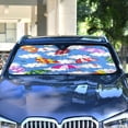 thumbnail image 4 of Windshield Sun Shade for Cars, 55"x27.6" Foldable Car Sun Shade with Aluminum Foil Bubble Heat Insulation, UV Protection for Sedan/SUV/Truck,Colorful Umbrellas, 4 of 8