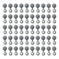 thumbnail image 6 of 50pcs Gray Hinged Plastic Clips Screw Fold Cover 4mm for Auto Car Decor, 6 of 12