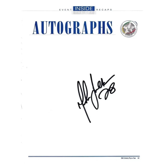 Marshall Faulk autographed Celebrity Golf program Autographs page