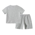 thumbnail image 3 of Jolyshlid Boys Shorts Sets 6Pcs Summer Outfits Texture Short Sleeve T Shirts and Shorts Sets for Kids White Khaki Grey 5-6 Years, 3 of 7