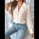thumbnail image 4 of Camisas de Larga con Botones para Mujer Camisa Ligera con Botones Albaricoque M, 4 of 10