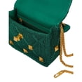 thumbnail image 5 of Valentino Garavani Roman Stud Medium Shoulder Bag Metallic Green Lurex, 5 of 7