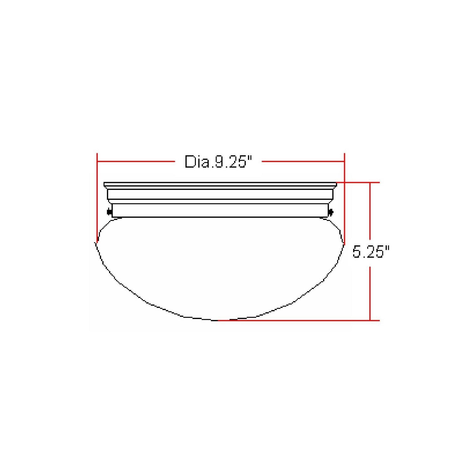 Design House Millbridge 2-Light Indoor Dimmable Flush Mount Ceiling Light, Oil Rubbed Bronze
