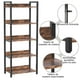 thumbnail image 4 of Simple Hogar librero 5 Niveles,Estante de 5 Niveles con Respaldo semicerrado,155CM Grande Librero Minimalista,Acero Carbono librero Organizador,Adecuado para Dormitorio y Sala de Estar-Color Retro, 4 of 8