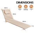 thumbnail image 4 of Pellebant Outdoor Set of 2 Chaise Lounge Cushions with Headrest for Patio Furniture,80"L x 26"W x 1"T Beige, 4 of 11