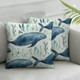 thumbnail image 2 of COMIO Ocean Decor Throw Pillow Covers, Pillow Covers  Anchor Whale Starfish Shark Pillowcase, Decorative Pillow Cushion Covers for Couch, Bed, Sofa, Car Seat, Bedroom, Home, Farmhouse 2pc, 2 of 6