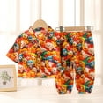 thumbnail image 2 of MIXUE Toddler Girls Outfit Sets Summer Cartoon Fruit Print V Neck Button Down Long Sleeve Shirts Tops Pants 2Pcs Pajamas Sleepwear Soft Loungewear Activewear,Orange,2-3 Years, 2 of 3