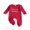 Red, variant on Cjfdfy Newborn Baby Girls Boy Christmas Fall Outfit My First Christmas Footed Romper Long Sleeve Waffle Knit Jumpsuit Infant Cute Christmas Fall Winter Clothes 0-12M