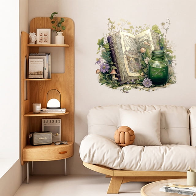 Adhesivos de pared Creative Book Vintage Wallpaper Botanic