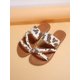 thumbnail image 3 of Women's Fashionable Flat Cow Print Slippers, 3 of 5