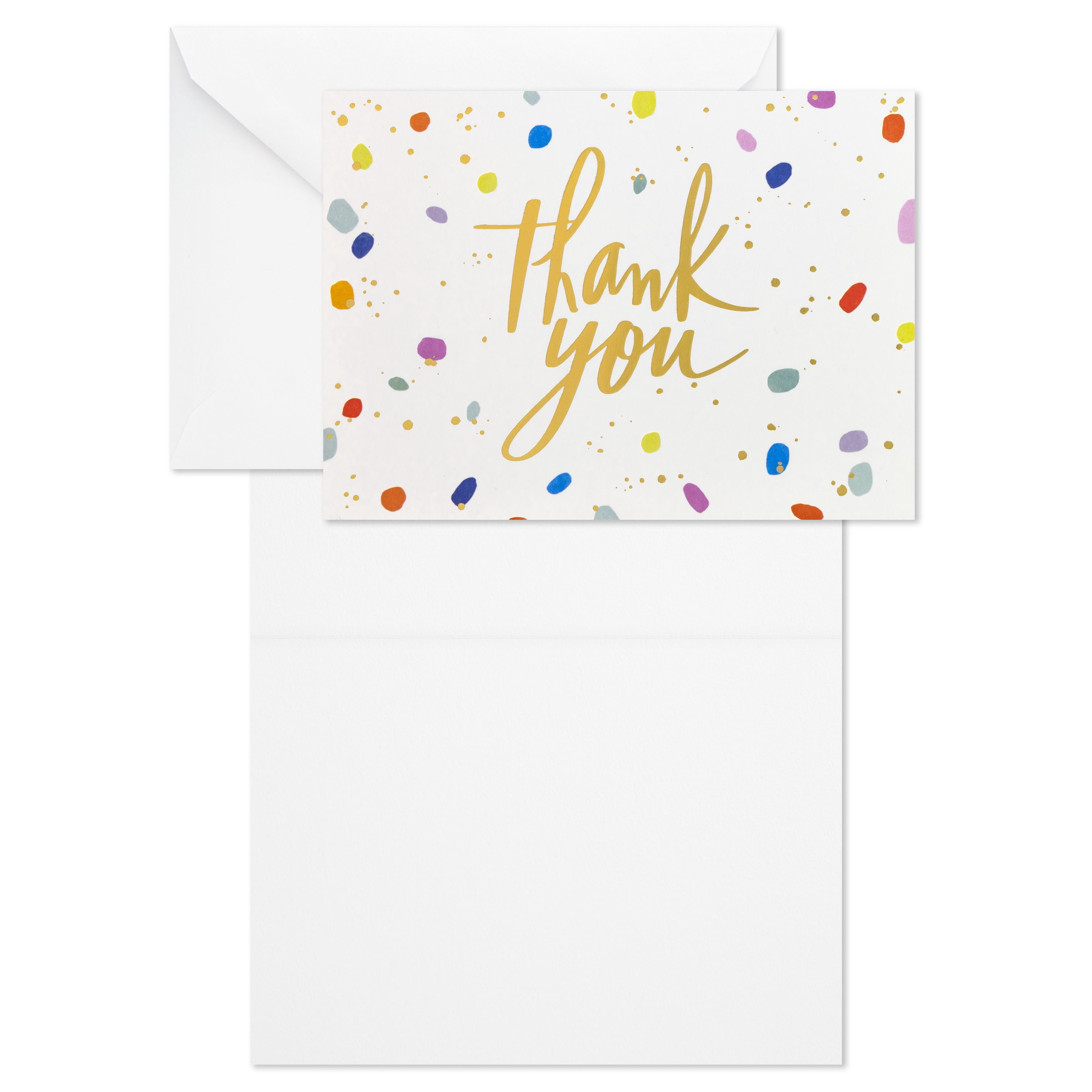 Hallmark Blank Thank You Notes (Playful Blue and Polka Dot), Pack of 50