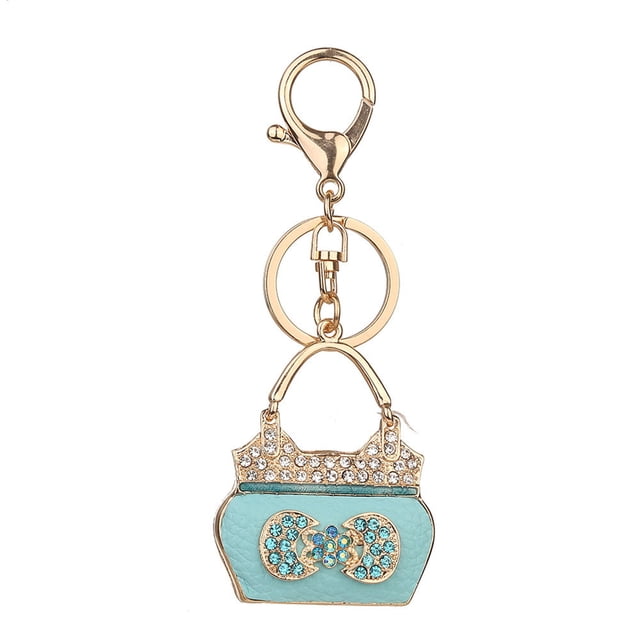 Llavero con forma de bolso de diamantes de imitación, llavero para mujer, llavero, llavero de coche, colgante, joyería, regalo delicado Speravity PS11023-03