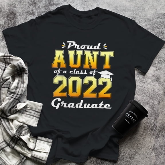 Proud Aunt of a Class of Graduate Senior gift, Small, Black
