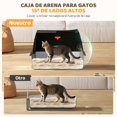 thumbnail image 3 of Caja de arena para gatos con tapa, cuchara y filtro, grande, negro, 3 of 8
