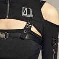 thumbnail image 6 of Miccostumes Women's 2 Piece Outfit Gothic Punk Dress Black Cocktail Y2K Dress, S, 6 of 8