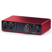 Focusrite Scarlett 2i2 4th Gen USB Interface with Software Suite, Bundle with TAPH100 Headphones and 25' XLR Microphone Cable