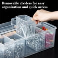 thumbnail image 5 of Clear Tool Organizer Set with Handle - 6 Small 1 Large Interlocking Plastic Storage Boxes, Transparent Design, Portable Case for Nuts Bolts Screws Wrenches Hardware Parts Organization, 9*4*3in, Clear, 5 of 8