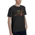 thumbnail image 2 of Jean Michel Basquiat Men's Rock Band Music Hawaiian Crew Neck Cotton Short Sleeve T Shirts, 2 of 5