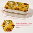 thumbnail image 5 of Sunflower Velvet Portable Jewelry Stand with Removable Compartment - Organizer Box, Necklace Holder, Jewelry Display - Gift, 5 of 7