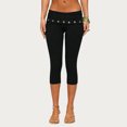 thumbnail image 4 of Yifymode Women Fold Over High Waist Capri Leggings Stretch Soft Breathable Fitted Yoga Workout Cropped Pants Casual Daily Lounge Gym Trousers, 4 of 6