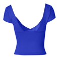 thumbnail image 6 of EHRWE Womens Tops Ladies Solid Color Base U Neck Short Sleeve Sexy Casual Slim Fit T Shirt Fashion Outfits, 6 of 6