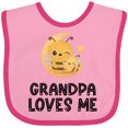 thumbnail image 3 of Inktastic Bees-moon Grandpa Loves Me Boys or Girls Baby Bib, 3 of 4