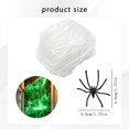 thumbnail image 3 of Zoxiy Glow in The Dark Halloween Spider Web Decorations, Stretchable Fluorescent Luminous Cotton Cobweb, Flexible DIY Halloween Decor MaterialFestive Cobweb for Party Scene Display Holiday Layout, 3 of 6