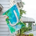 thumbnail image 3 of America Forever Summer Flowers Birds Monogram House Flag Letter U 28 x 40 inches Hummingbird Calla Lily Spring Floral Double Sided Vertical Outdoor Yard Lawn Decorative White Floral House Flag, 3 of 5