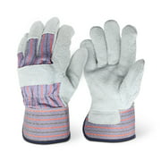 12 Pack - Economy Shoulder Split Safety Cuff Work Gloves