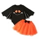 thumbnail image 3 of De Conjunto de mono y falda de tul con estampado de dibujos animados de Halloween para niñas de Nfant, 3 of 9