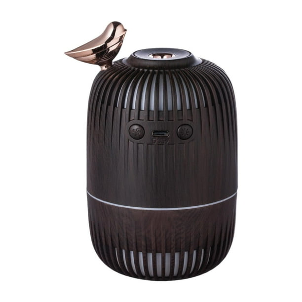 Difusor de aromas para aceites esenciales, 280 ml, ideal para regalar, humidificador para el hogar Grano de madera oscuro