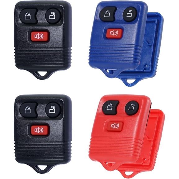2 Key fob & 2 Shells Keyless Entry Remote Control Replacement Fits for Ford F150 F250 Explorer Expedition Escape Ranger E150 Edge Fusion 1998-2016 Tribute B2300 2001-2011 Lincoln Navigator