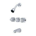 thumbnail image 2 of Central Brass 0968 Three Handle Tub & Shower Set - Polished Chrome, 2 of 3