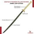 thumbnail image 3 of Armory Replicas Zenitsu Art of Thunder Foam Katana with Leather Back Sling – Yellow Cosplay Sword Combo Set, 3 of 6