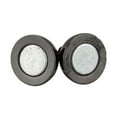 thumbnail image 2 of Rack Plating Brass Magnetic Clasps with Loops N45 Grade Strong Magnet Long-Lasting Plated Round Gunmetal 14.5x8mm Hole: 1.6mm Brass, 2 of 5