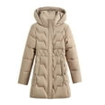 thumbnail image 2 of Cavosen Womens Long Coat Lightweight Winter Warm Long Down Jacket Packable Packable Coat Versatile Insulated Travel Outerwear, 2 of 3