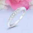 thumbnail image 2 of 3mm - Toe Band Ring 925 Sterling Silver Thin Adjustable Stylish Rings for Women, 2 of 5