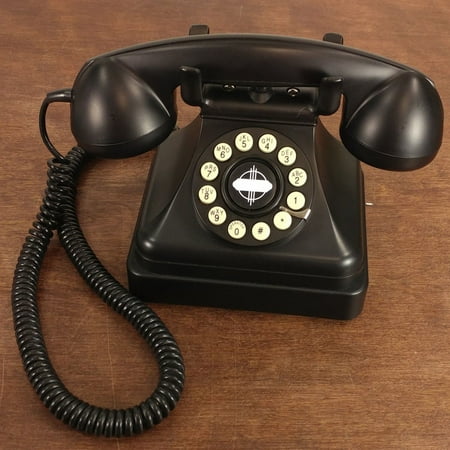 Crosley Kettle Classic Desk Phone In Black With Rotary Look Dial Crosley Kettle Classic Desk Phone In