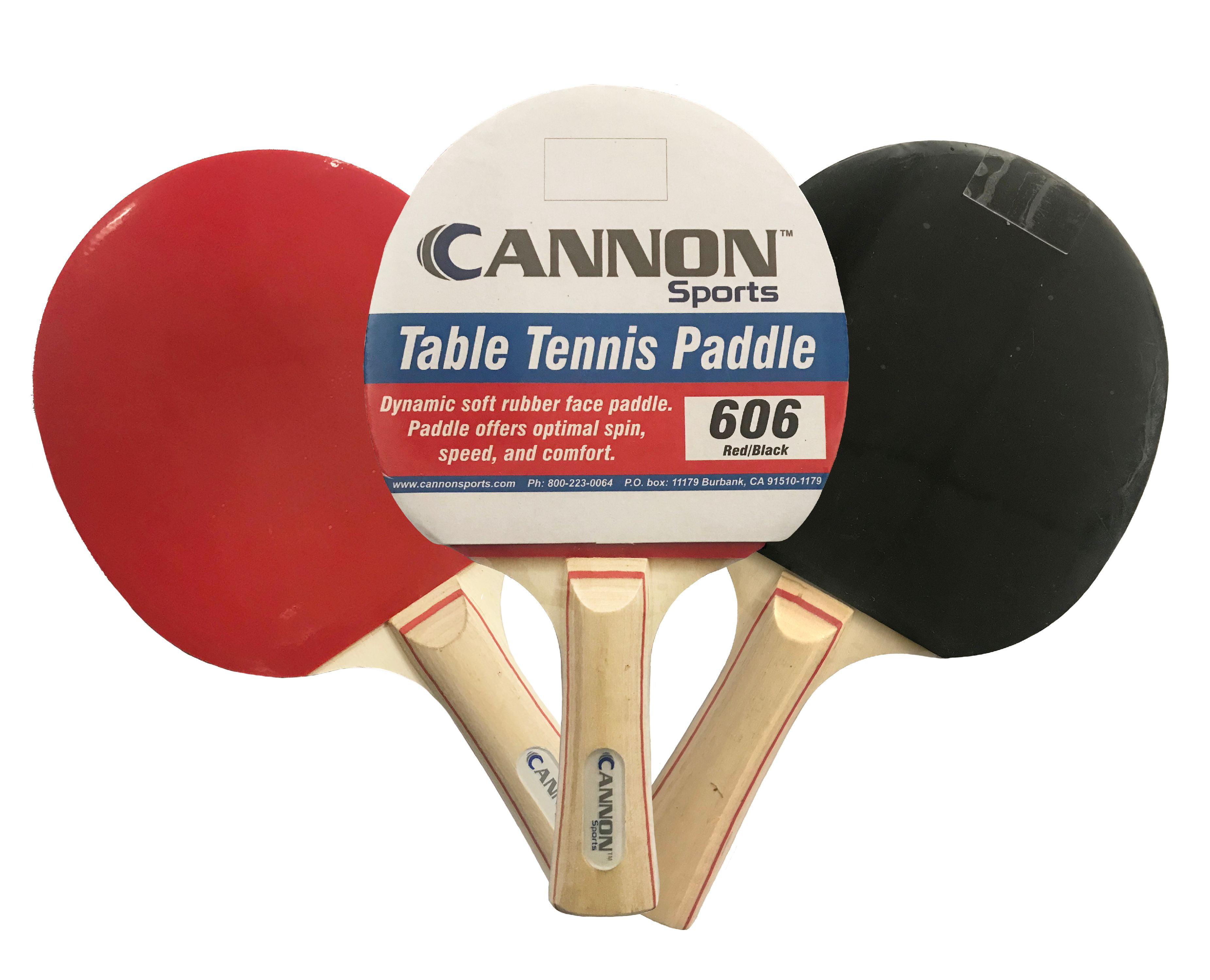Cannon Sports Table Tennis Paddle Soft Rubber Face, Red/Black