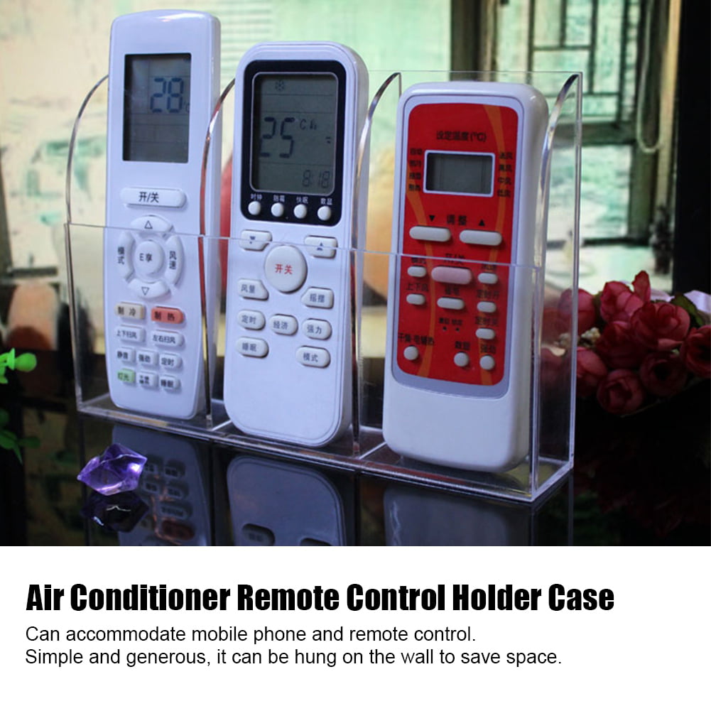 TV Air Conditioner Remote Control Holder Case MobilePhone Wall Mount Storage Box 