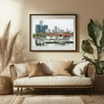 thumbnail image 3 of The Detroit Skyline - Detroit Michigan Photography Black Framed Wall Art Print 20 x 30 inches, 3 of 4