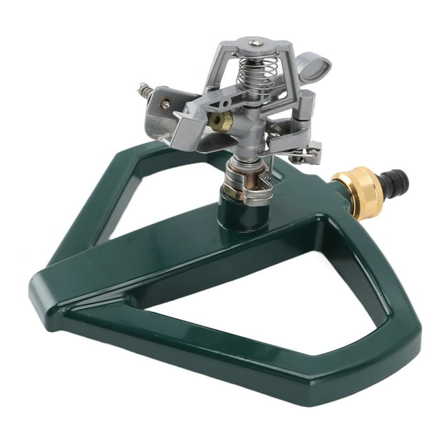 360 Degree Rotating Sprinkler, Sturdy Metal Base, Automatic Water Spray, Adjustable Sprinkler, Large Area Coverage, Suitable for Gardens, Lawns and Landscapes, Made of Zinc Alloy