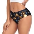thumbnail image 2 of Balery Elegant Golden Blue Ornaments Ropa Interior de Algodón para Mujer con Dibujo – Braguitas Cómodas y Elásticas, Estilo Clásico-X-Small, 2 of 6