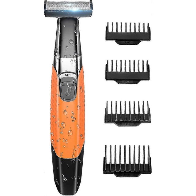 Tondeuse à Barbe compatible Hommes Lavable Usb Rechargeable Rasoir Électrique Sans Fil compatible Hommes Visage/corps Tondeuse à Barbe_Perfect Gift